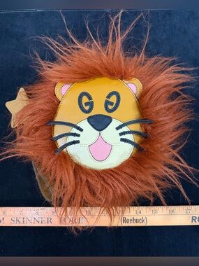 Gucci Lion Face Plush Bag - Orange, Cream, Pink